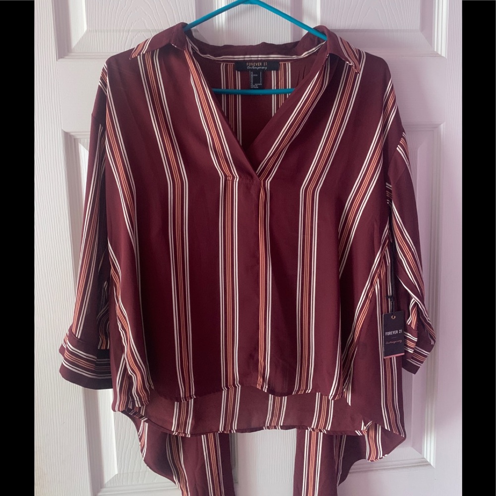 Red striped blouse